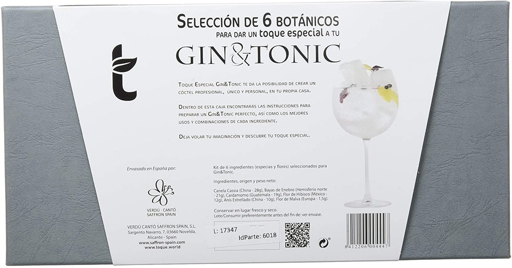 Estuche Selección Gin&amp;Tonic 6 Botánicos Toque