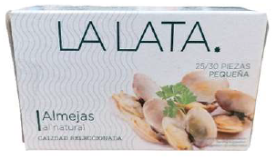 Almejas al natural Lata 120gr. (20/25 Piezas)